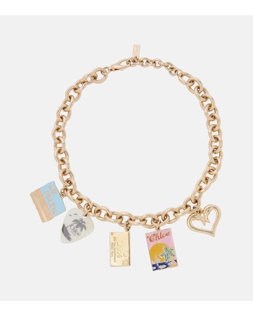 Chloé Metallic Postcards Embellished Bracelet