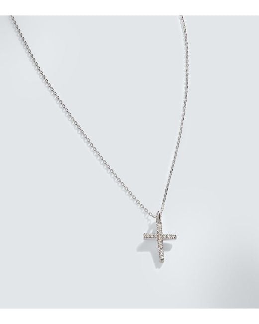 Mateo White 14Kt Pendant Necklace With Diamonds for men