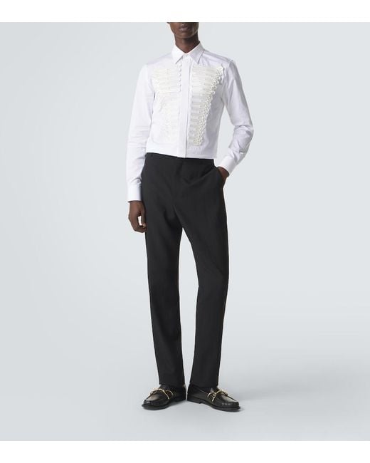 McQueen Black Wishbone Leather Loafers for men