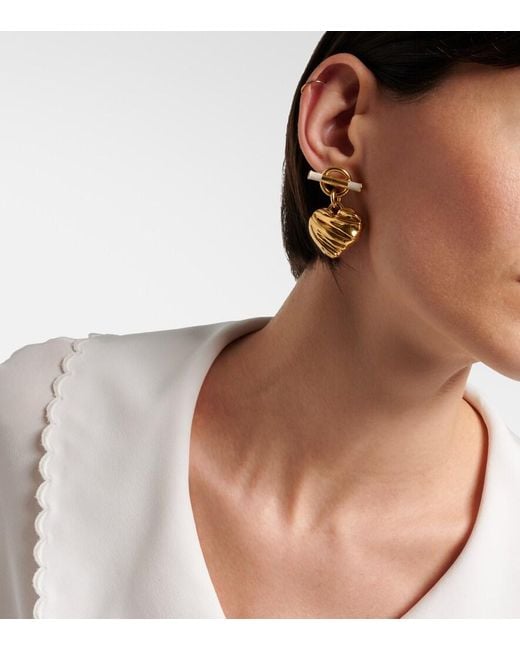 Pendientes Heart Chloé de color Metallic