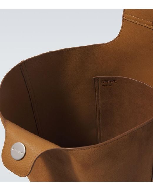 Loewe Brown Pebble Large Suede Tote Bag for men