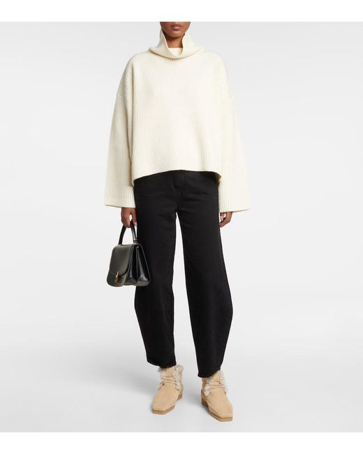 Totême  Natural Lace-Up Suede Moccasins
