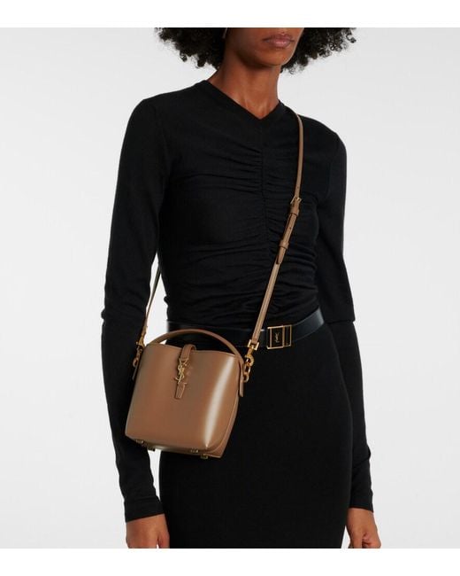 Le 37 mini bolso de hombro Saint Laurent de color Brown