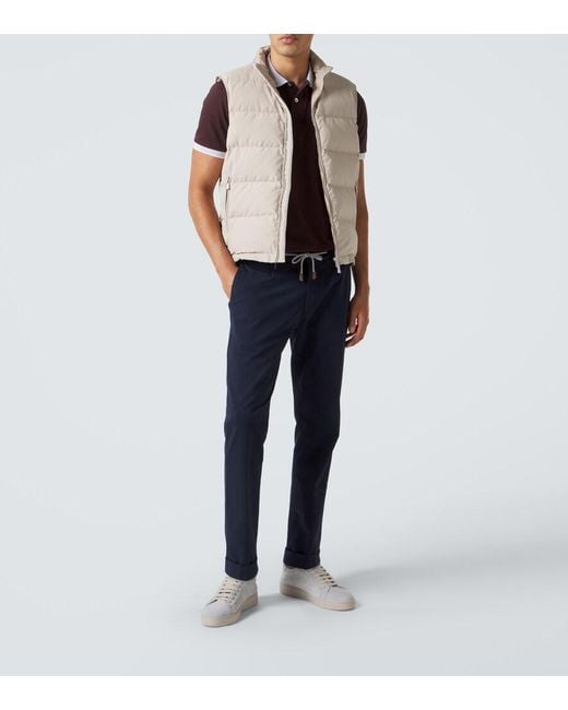 Eleventy Natural Down Vest for men