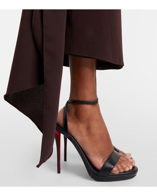 Christian Louboutin Black Miss Z 120 Leather Slingback Pumps
