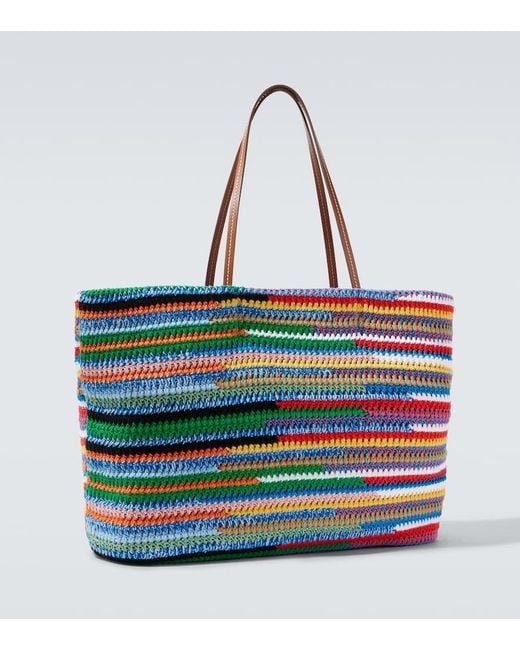 Miu Miu Tote Large Aus Haekelstrick Mit Leder in Multicolor für Herren