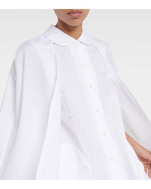 Noir Kei Ninomiya White Hemdblusenkleid aus Baumwollpopeline
