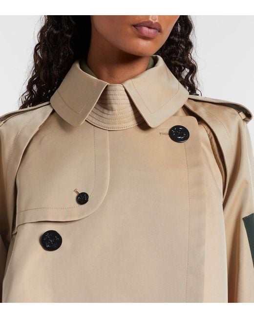 Sacai Natural Jacke Aus Gabardine Und Twill