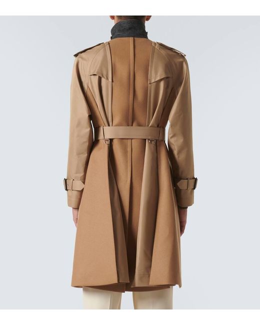 Sacai Gabardine Trench Coat in Natural for Men | Lyst