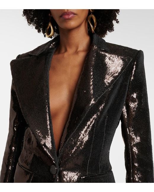 Nina Ricci Black Sequined Blazer