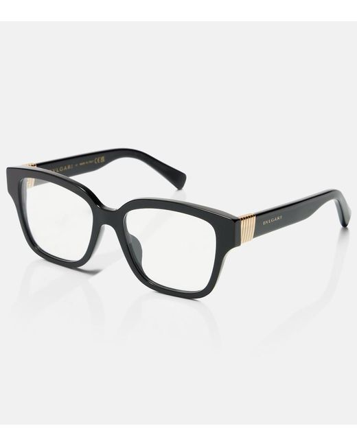 BVLGARI Brown Tubogas Square Glasses