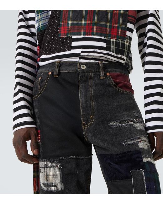 X Levi's Jeans Anchos Con Patchwork Junya Watanabe de hombre de color Black
