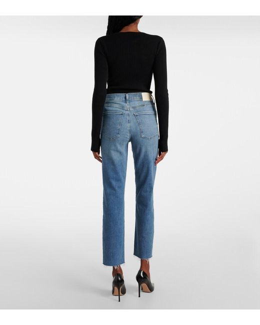 Citizens of Humanity Blue Caia High-Rise Straight Jeans