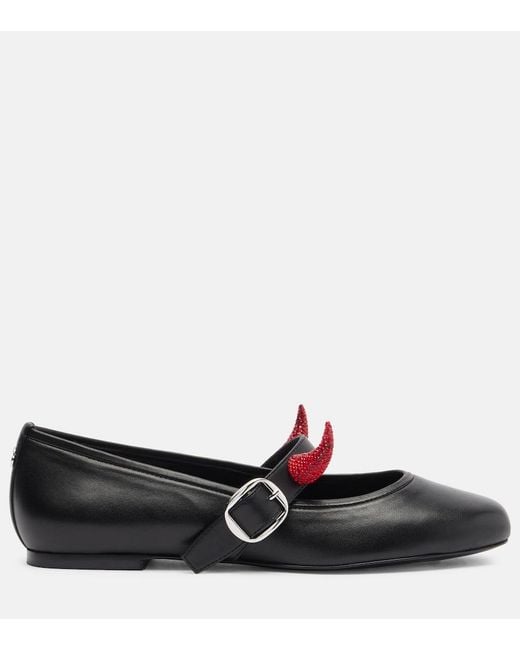 Coperni Black X Disney Leather Mary Jane Flats