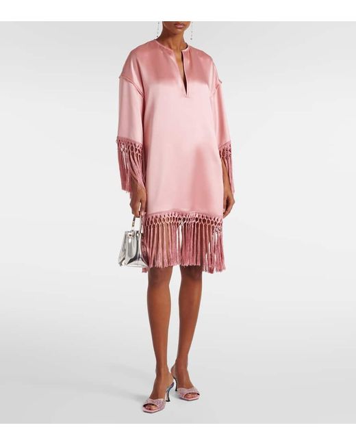 Jimmy Choo Pink Skye 70 Embellished Satin Mules