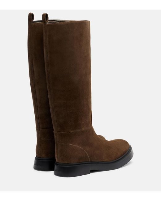 Proenza Schouler Brown Bank Suede Knee-High Boots
