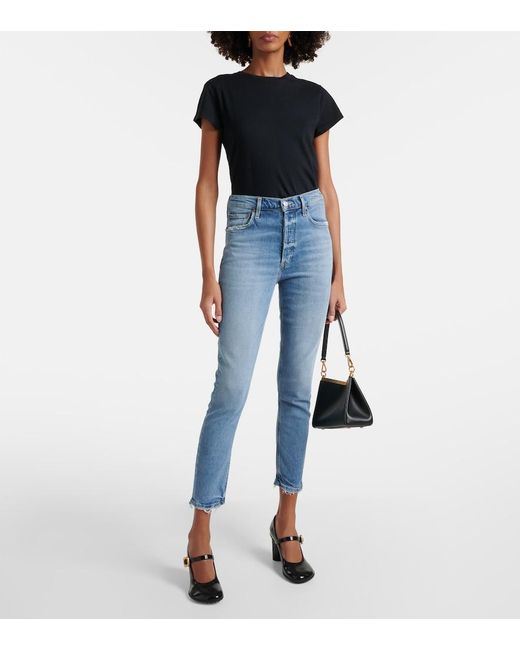 Agolde Blue Nico High-Rise Skinny Jeans