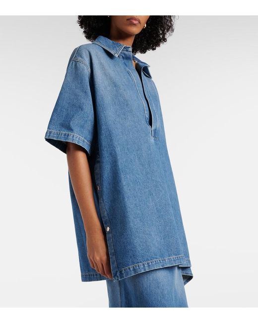 Camicia Di Jeans Oversize di Plan C in Blue