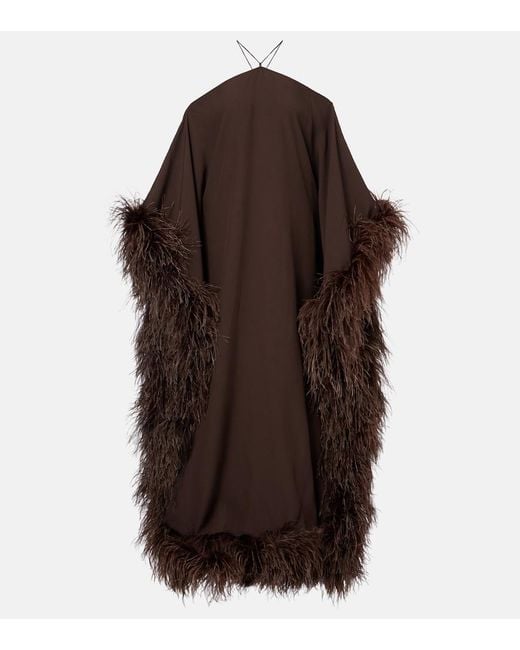 ‎Taller Marmo Brown Sza Sza Extravaganza Crepe Cady Kaftan