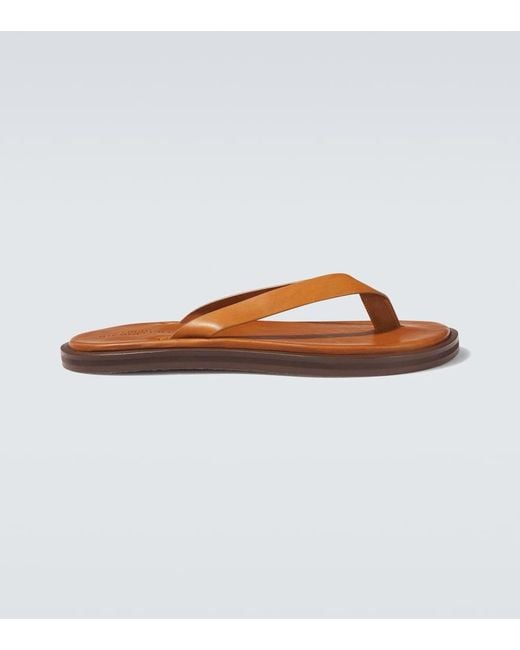 Studio Nicholson Brown Curren Leather Thong Sandals for men
