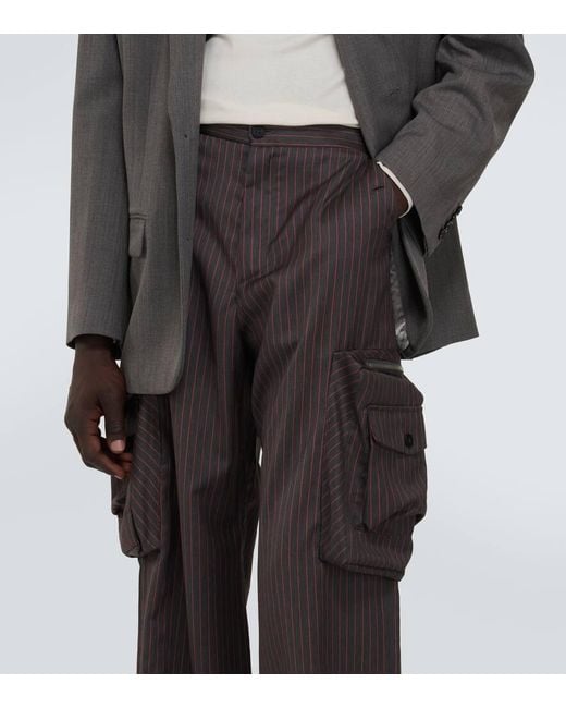 Winnie New York Brown Gabriel Wool-blend Cargo Pants for men