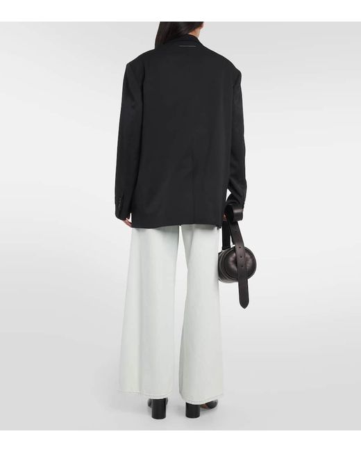 MM6 by Maison Martin Margiela Black Oversized Wool-blend Blazer