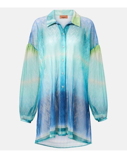 Missoni Blue Zigzag Shirt