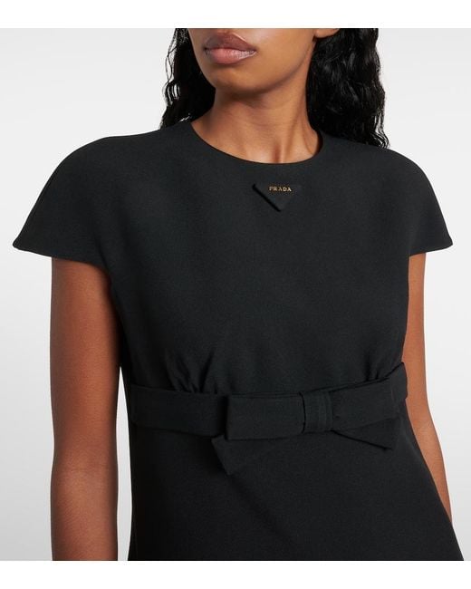 Prada Black Sablé Mini Dress
