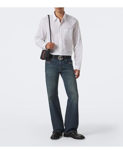 Gucci White Striped Shirt for men