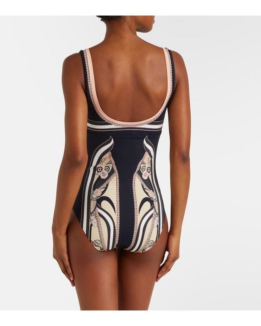 LaDoubleJ Black Sunset Printed Swimsuit