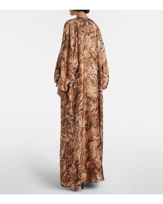 Max Mara Women's Brown Maroso Embellished Silk Maxi Dress - www.disolcolor.com Max Mara Women's Brown Maroso Embellished Silk Maxi Dress - www.disolcolor.com