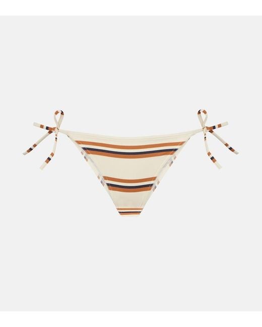 Eres White Striped Bikini Bottoms