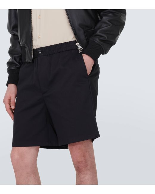 AMI Black Cotton Shorts for men