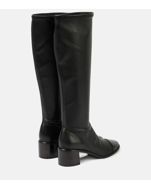 Tory Burch Black Leather Knee-High Boots