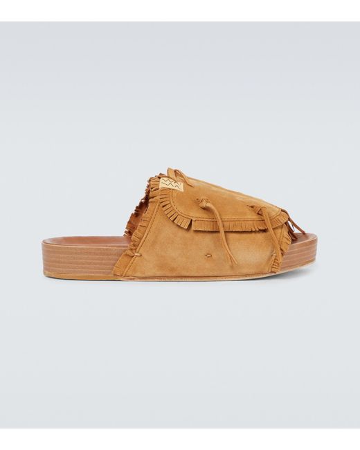 Visvim Christo Shaman-folk Sandals in Brown for Men | Lyst