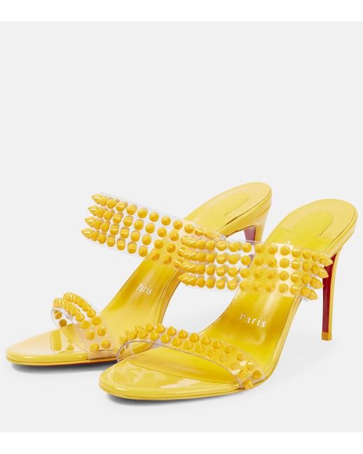 Christian Louboutin Multicolor Spike Only 85 Pvc And Leather Sandals