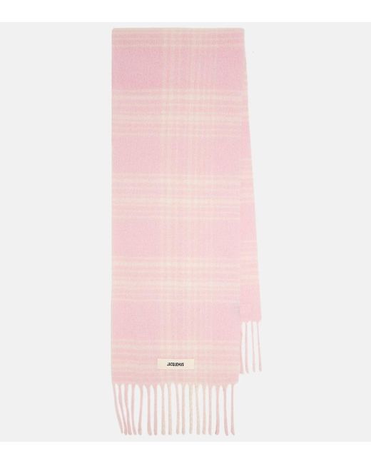 Jacquemus Pink L'echarpe Carro Wool-blend Scarf