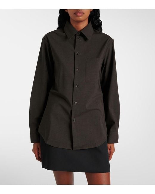 Burberry Black Wool-Blend Shirt