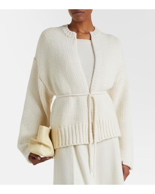 Extreme Cashmere Natural N°384 Ginza Cashmere Wrap Cardigan