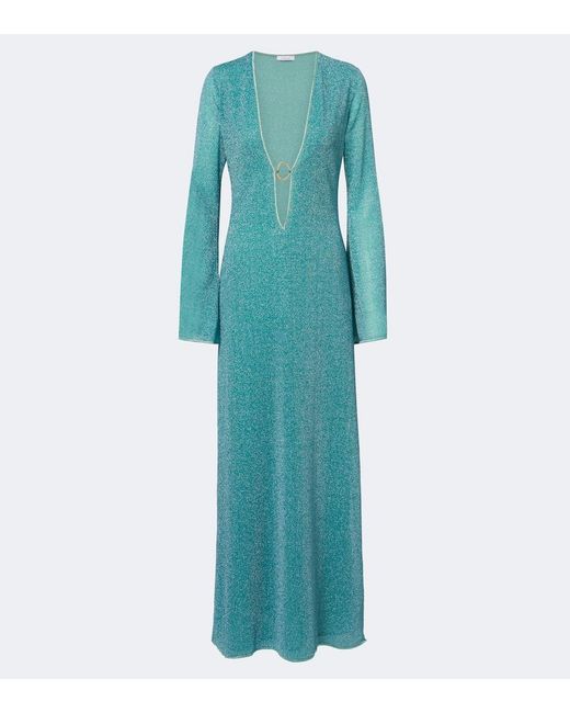 Oseree Blue Lumiere Maxi Dress