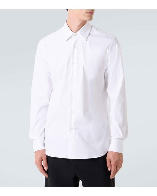Prada Oversize-Hemd Aus Baumwolle in White für Herren