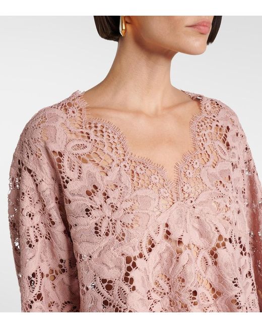 Dorothee Schumacher Pink Lacy Dream Floral Top