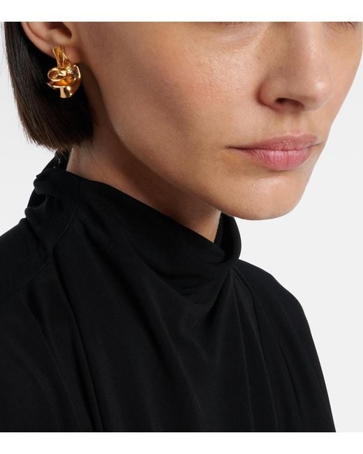 Bottega Veneta Metallic Anemone Small-Plated Earrings