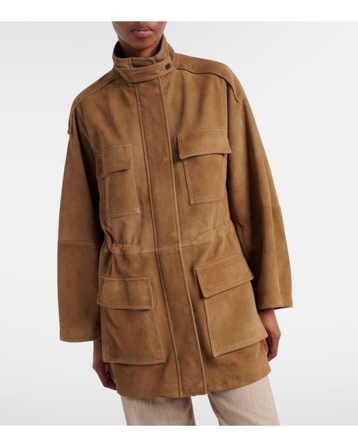 Brunello Cucinelli Brown Suede Field Jacket