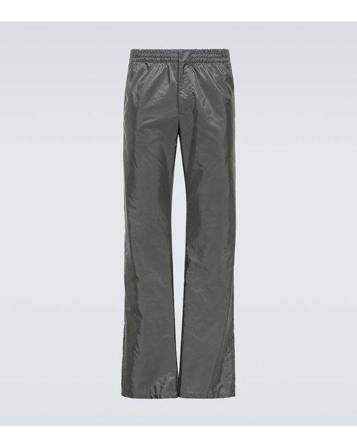 Prada Gray Re-Nylon Straight Pants for men