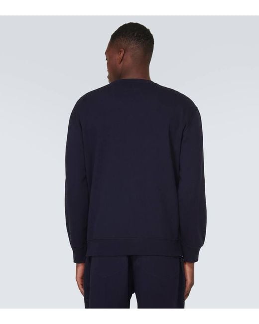 Brunello Cucinelli Sweatshirt aus einem Baumwollgemisch in Blue für Herren