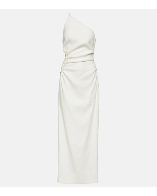 Sir. The Label White Atacama One-shoulder Maxi Dress
