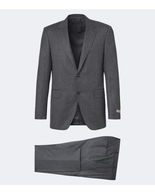 Canali Gray Chalk Stripe Wool Suit for men