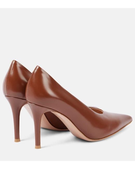 Gianvito Rossi Brown Gianvito 85 Leather Pumps