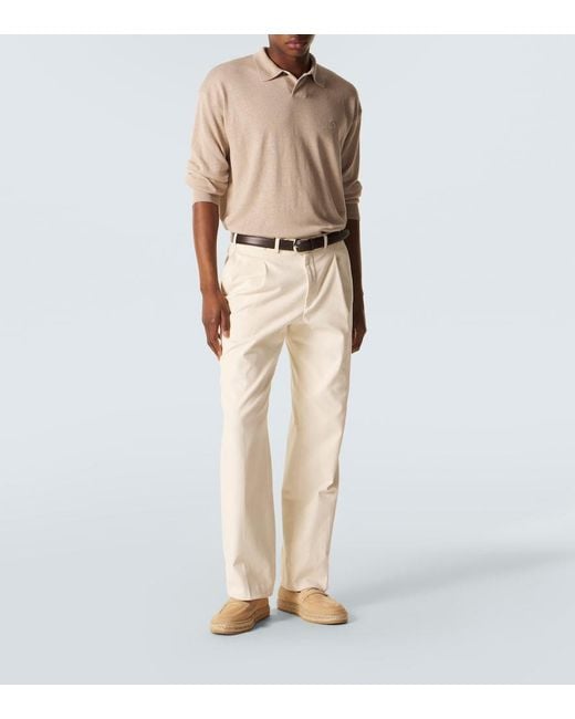 Giorgio Armani Natural Jute-Trimmed Suede Penny Loafers for men
